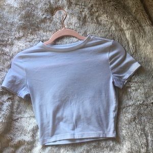 Cropped Plain White T-Shirt